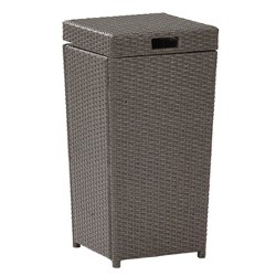 Palm Harbor Outdoor Wicker Trash Bin Brown Target