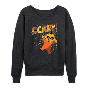 Women's - Disney - The Incredibles Halloween Lightweight French Terry Wide Neck Long Sleeve Shirt - 1 of 4