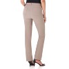 Rekucci Women’s 5 Pocket Straight Leg Pants with Stretch Waistband – Slim Fit Business Casual Trousers - Khaki, 16 - 3 of 4