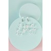 Slickblue Women's Jewelry, Layered Lace String Earrings with White Faux Pearls, Chunky Style, 3" Long - 2 of 2