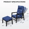 Crestlive Products Reclining Patio Chair with Ottoman, Patio Aluminum Reclining Chair with Cushion, Outdoor Conversation Set - 3 of 4