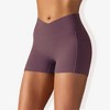 Anna-Kaci Active Women's V-Cross Front Wide Band Stretchy Side Pocket Detail Biker Shorts - 3 of 4