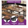 DWVO 3-Piece Dining Table Set for 4-6 People,Corner  Dining Room Table with Left Seat and Bench for Breakfast Restaurant Brown - 3 of 4