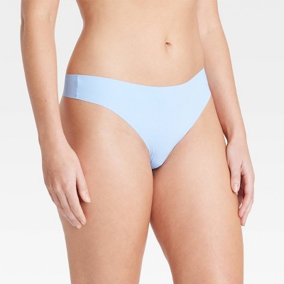 Women's Blue High Waisted G-String Invisible
