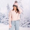 Hadley Wren Sofia Ribbed Beanie - Pink/Gray - 3 of 4