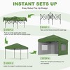 10x10 Easy Pop Up Canopy Tent, Commercial Instant Canopy, Patio Shade with 3 Sidewalls, Quick Setup for Outdoor Use - 2 of 4