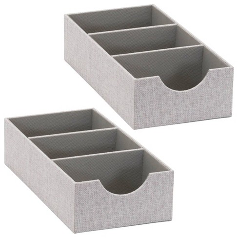 Household Essentials 2-Piece Drawer Organizer, Silver