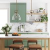 Nathan James (Set of 2) Leigh Glass Dome Shade Pendant Ceiling Lights Gold - 2 of 4