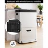 Large Kicthen Trash Can for Small Spaces, 14.8 Gal Stainless Steel Garbage Can - 2 of 4