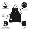 Evergreen Los Angeles Chargers Black Grill Apron- 26 x 30 Inches Durable Cotton with Tool Pockets and Beverage Holder - 3 of 4