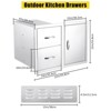 Stainless Steel Outdoor Kitchen Drawer Combo – Enclosed Built-in BBQ Access Door Cabinet for BBQ Island & Outdoor Cooking - 3 of 4