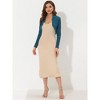Allegra K Women's Elegant Ruffle Collar Crop Knit Open Front Shrug - 4 of 4