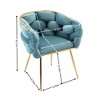 Okak Luxury Modern Velvet Accent Arm Chair,Elegant Single Sofa with Padded Back,Comfy Chair for Living Room,Bedroom,Office - 3 of 4