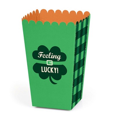 Big Dot of Happiness St. Patrick's Day - Saint Patty's Day Party Favor Popcorn Treat Boxes - Set of 12