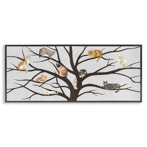 Stupell Industries Cats In Tree Pet Painting Black Framed Giclee Art - 1 of 4