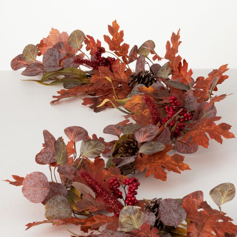 5'L Sullivans Leaf And Pinecone Garland, Multicolored, 1 of 3