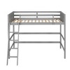 CAVINAS Twin Size Solid Wood  Loft Bed with Ladder & Fence,Modern Bed Frame for Bedroom,Study - 2 of 4