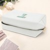 Unique Bargains Portable Corduroy Rectangular Letter Makeup Bag White 1 Pc - 3 of 4