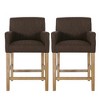 Set of 2 Bar Stool Upholstered Counter Stool Dining Chair Pub Stool -ModernLuxe - 4 of 4