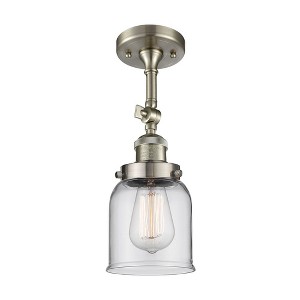 Bell - 1 Light Semi-Flush Mount In Industrial Style-13.5 Inches Tall and 5 Inches Wide - 1 of 1