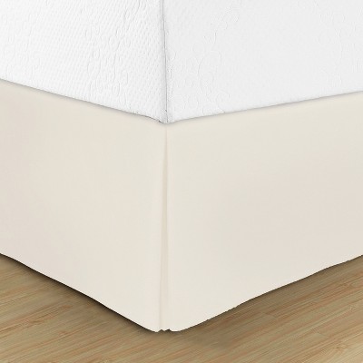 Eggplant Twin Polyester Pleated Bed Skirt with Split Corners