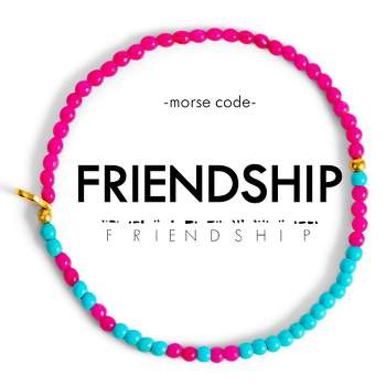 Morse Code Beaded Bracelet 3mm: FRIENDSHIP - ETHICGOODS