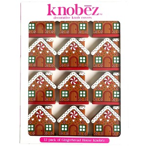 Knobēz: Decorative Knob Covers - Gingerbread House, 12pk, Hardware Decoration - 1 of 4