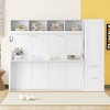 Queen Size Murphy Bed with Closet and Drawers for Bedroom or Apartment - 3 of 4
