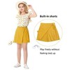 Girls Outfits Ruffle Sleeveless Tops and Skirt Shorts 2-Piece Summer Clothing Set for Kids Yellow 5-6 Years - 2 of 4