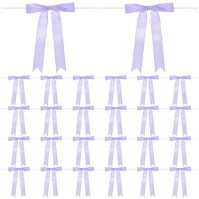 Unique Bargains Polyester Craft DIY Decorative Ribbon Twist Tie Bows 7x5" 50 Pcs