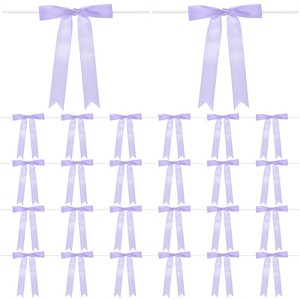 Unique Bargains Polyester Craft DIY Decorative Ribbon Twist Tie Bows 7x5" 50 Pcs - 1 of 4
