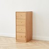 Nightstand with 4 Drawers, Wooden Bedside Table with Storage, Small Dresser Organizer,  Freestanding Storage Cabinet for Bedroom Hallway Small Space - 2 of 4