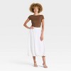 Women's Boat Neck Ribbed T-Shirt - A New Day™ Brown - 3 of 4