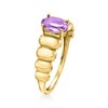 Ross-Simons 0.70 Carat Amethyst Ribbed Ring in 14kt Yellow Gold - 3 of 4