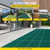 VEVOR Pool Safety Cover Fits 16x32ft Rectangle Inground Pools, Safety Pool Cover with 4x10ft Center End Step, Mesh Solid Pool Cover, Green - 3 of 4