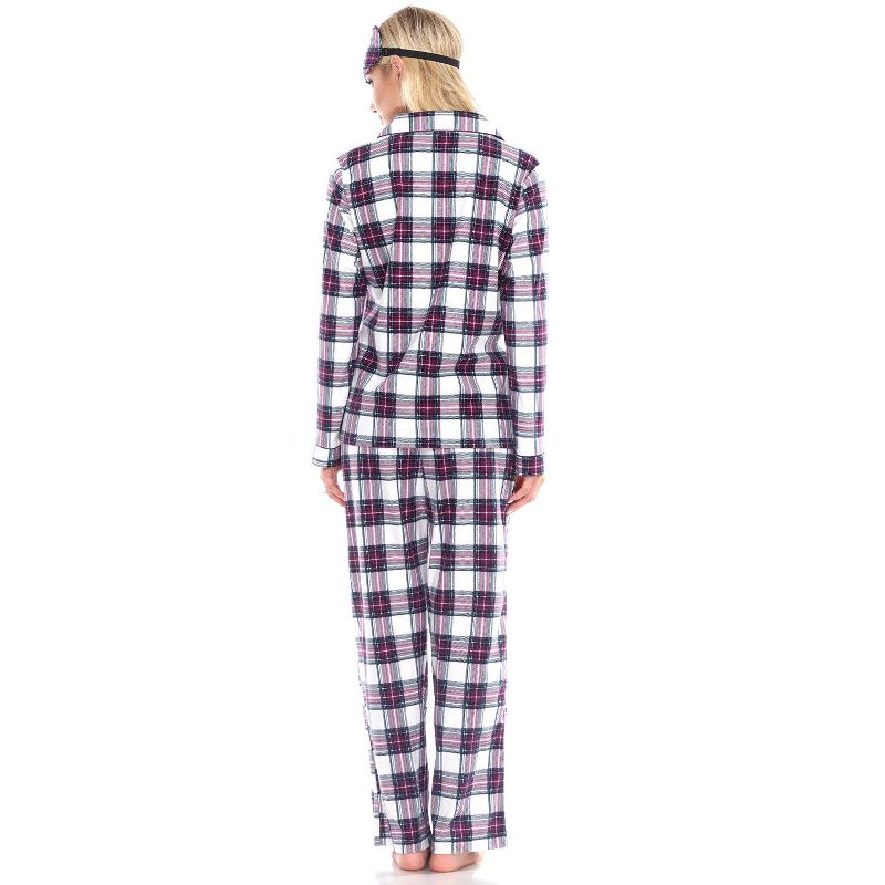 Women's Three-Piece Pajama Set - White Mark, 3 of 4