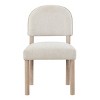 Coolbibila Modern Armless Fabric Upholstered Fabric Dining Chairs Set of 2,Wooden Kitchen Dining Room Chairs,Kitchen Island Side Chair - 4 of 4