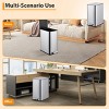 SEVOBAL Trash Can Kitchen Garbage Can Trash Cans Rectangle Stainless Steel with Soft Close Lid Step Foot Pedal Bathroom Toilet, Gray, 17"*15"*9" - 4 of 4