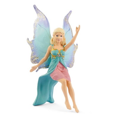 Fairy in Flight on Pink Winged Lion Figurine Set