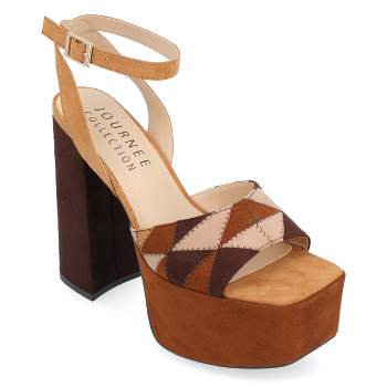 Journee Collection Womens Asherby Tru Comfort Foam High Heel Platform Sandals