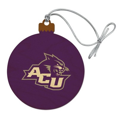 Abilene Christian Primary Logo Wood Christmas Tree Holiday Ornament