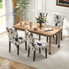 Tangkula Upholstered Dining Chairs Set of 4 Tufted Fabric Kitchen Chairs w/Padded Seat & Rubber Wood Legs Farmhouse Accent Chairs - 2 of 4