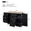 Kitchen Island, with Storage Rack, Drawers, Spice Rack & Towel Rack, for Dining, Kitchen & Barbecue - 2 of 4