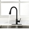 Munora Black Kitchen Faucet with Pull Down Sprayer, Commercial Stainless Steel Single Handle Single Hole Kitchen Sink Faucet - 3 of 4
