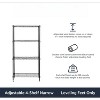 4-Shelf Steel Wire Storage Rack, Adjustable, Sturdy, Easy Assembly, 13.4 D x 23.2 W x 48 H in - 3 of 4