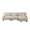 Dexmalle Modular Sectional L Shaped Cloud with Ottoman,Light Coffee - 2 of 4