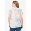 Woman Within Perfect Printed Short-Sleeve V-Neck Tee - 3 of 4