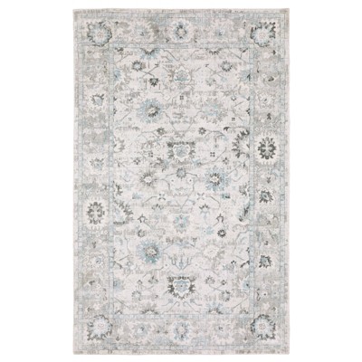 Oriental Weavers Windham WIN04 Ivory / Teal Blue Indoor Area Rug - 2'6" x 10'
