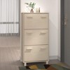 vidaXL HAMAR Shoe Cabinet Honey Brown 23.4"x13.8"x46.1" Solid Wood Pine - 2 of 4