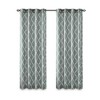 JUJABU 1pc 50"x84" Fretwork Print Grommet Top Window Curtain Panel - 2 of 4